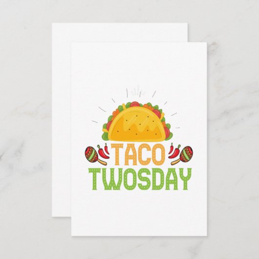 Taco Tweeëntwintigste verjaardag Cinco de Mayo Gif Bedankkaart (Voorkant / Achterkant)