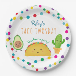 Taco Tweeëntwintigste verjaardag van het tweede th Papieren Bordje