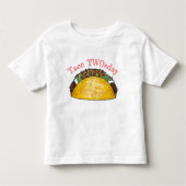 Taco TWEEsday Dinsdag 2 Tweejarige verjaardag Kinder Shirts (Voorkant)