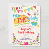 Taco TWEEsday Fiesta 2e verjaardag Uitnodiging (Voorkant)