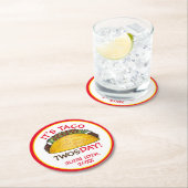 Taco TWOSdag Dinsdag 2e verjaardag Fiesta Ronde Kartonnen Onderzetter (Insitu)