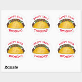 Taco TWOSdag Dinsdag 2e verjaardag Fiesta Ronde Sticker (Vel)