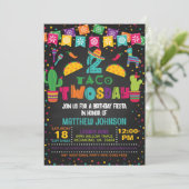 Taco TWOsday 2e Verjaardag uitnodiging (Staand voorkant)