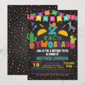 Taco TWOsday 2e Verjaardag uitnodiging (Voorkant / Achterkant)