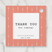 Taco Twosday Beige 2e Verjaardag Bedankt Bedankjes Labels (Achterkant)