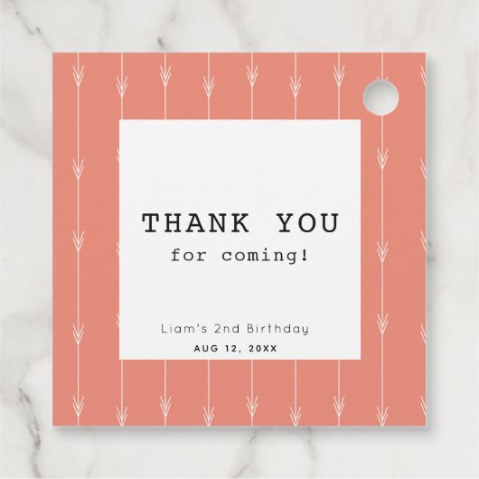 Taco Twosday Beige 2e Verjaardag Bedankt Bedankjes Labels (Achterkant)