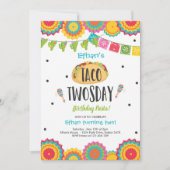 Taco Twosday Birthday Fiesta 2e verjaardag Kaart (Voorkant)