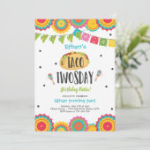 Taco Twosday Birthday Fiesta 2e verjaardag Kaart (Staand voorkant)