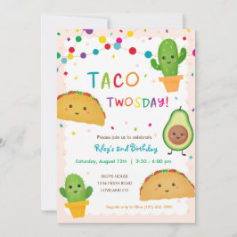 Taco Twosday Birthday Party fiesta jarig thema Kaart