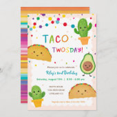 Taco Twosday Birthday Party fiesta jarig thema Kaart (Voorkant / Achterkant)