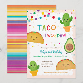 Taco Twosday Birthday Party fiesta jarig thema Kaart
