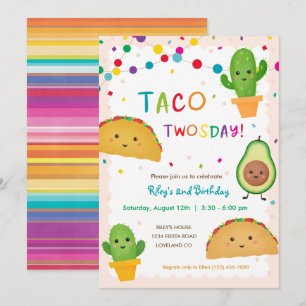 Taco Twosday Birthday Party fiesta jarig thema Kaart