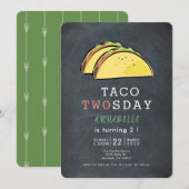 Taco Twosday Dinsdag Chalkboard 2e verjaardag Kaart (Voorkant / Achterkant)