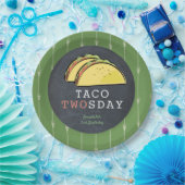Taco Twosday Dinsdag Chalkboard 2e verjaardag Papieren Bordje (Feest)