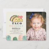 Taco Twosday Dinsdag Kawaii 2e Verjaardag Foto Kaart (Voorkant)