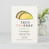 Taco Twosday Dinsdag Mexican Fiesta 2e verjaardag Kaart (Staand voorkant)