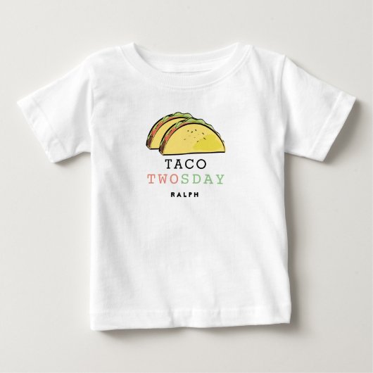 Taco Twosday Dinsdag Wit 2e Verjaardag Jongen (Voorkant)