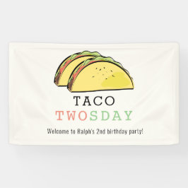 Taco Twosday Dinsdagcrème 2e Verjaardag Welkom Spandoek