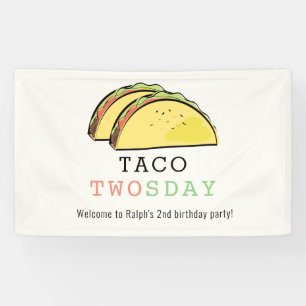 Taco Twosday Dinsdagcrème 2e Verjaardag Welkom Spandoek