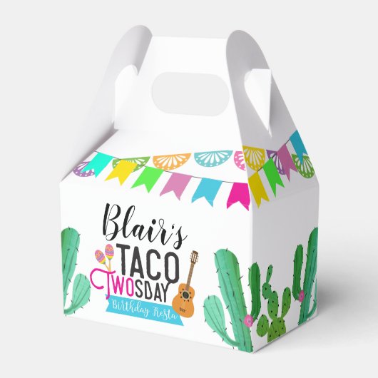 Taco Twosday Favor Doos Bedankdoosjes (Voorkant Zijde)