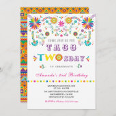 Taco Twosday Fiesta Birthday Uitnodiging (Voorkant / Achterkant)