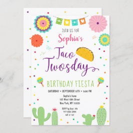 Taco Twosday Fiesta Cactus Birthday Kaart