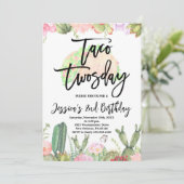 Taco Twosday Fiesta verjaardag, Taco tweede verjaa Kaart (Staand voorkant)