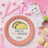 Taco Twosday Mexicaanse Fiesta 2e Verjaardag Papieren Bordje (Feest)