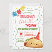 Taco Twosday Mexicaanse Fun Verjaardag Jongen Kaart (Voorkant)