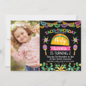 Taco Twosday Mexican 2e verjaardag Uitnodiging (Voorkant)