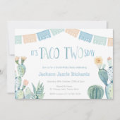 Taco Twosday Party - Boy 2nd Birthday Fiesta Kaart (Voorkant)