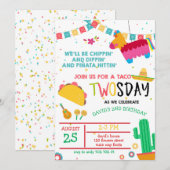 Taco Twosday Pinata Fiesta 2e verjaardag Kaart (Voorkant / Achterkant)