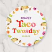 Taco Twosday Taco dinsdag 2e verjaardagsfeest Bedankjes Labels (Achterkant)