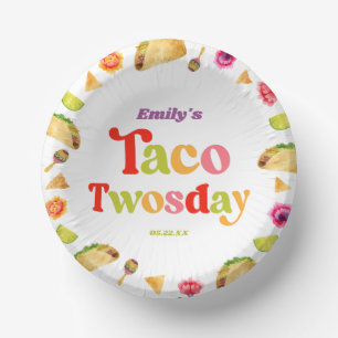 Taco Twosday Taco dinsdag 2e verjaardagsfeest Papieren Kommen