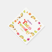 Taco Twosday Taco dinsdag 2e verjaardagsfeest Servet (Hoek)