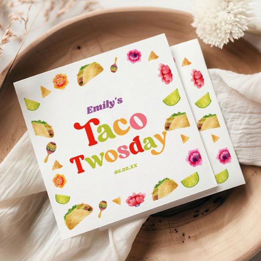 Taco Twosday Taco dinsdag 2e verjaardagsfeest Servet