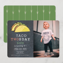 Taco Twosday Tuesday Chalkboard Photo 2nd Birthday