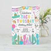 Taco Twosday Verjaardag Fiesta 2e Verjaardag Feest Kaart (Staand voorkant)