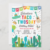Taco Twosday Verjaardag Fiesta 2e Verjaardag Feest Kaart (Voorkant)