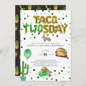 Taco TWOsday Verjaardag Uitnodiging (Voorkant / Achterkant)