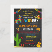 Taco twosday verjaardagsfeest uitnodiging (Voorkant / Achterkant)