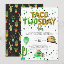 Taco TWOsday verjaardagsuitnodiging Kaart