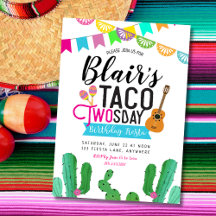 Taco Twosday verjaardagsuitnodiging