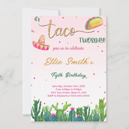 Taco Uitnodiging (Voorkant)