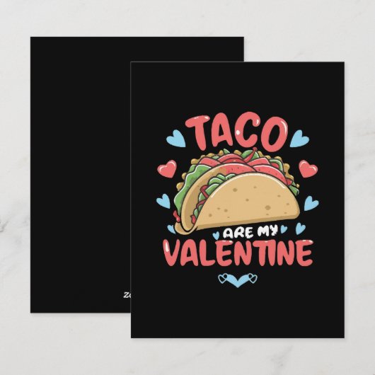 Taco-valentijn Feestdagenkaart (Voorkant / Achterkant)