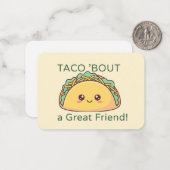 Taco Valentine Classroom Card – Flat Note Card Notitiekaartje (Voorkant / Achterkant in situ)