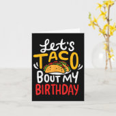 Taco Verjaardag Cinco De Mayo  Kaart (Gele Bloem)