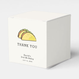 Taco Verjaardag Eenvoudige Crème Bedankt Bedankdoosjes