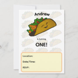 Taco verjaardagsfeest uitnodiging