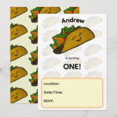 Taco verjaardagsfeest uitnodiging (Voorkant / Achterkant)